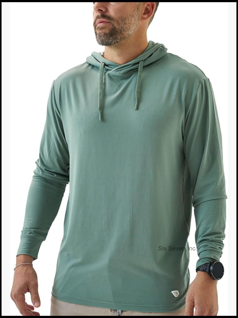 Lightweight Long Sleeve Pullover Hoodie, Athletic Fit, Moisture-Wicking, Upf 50